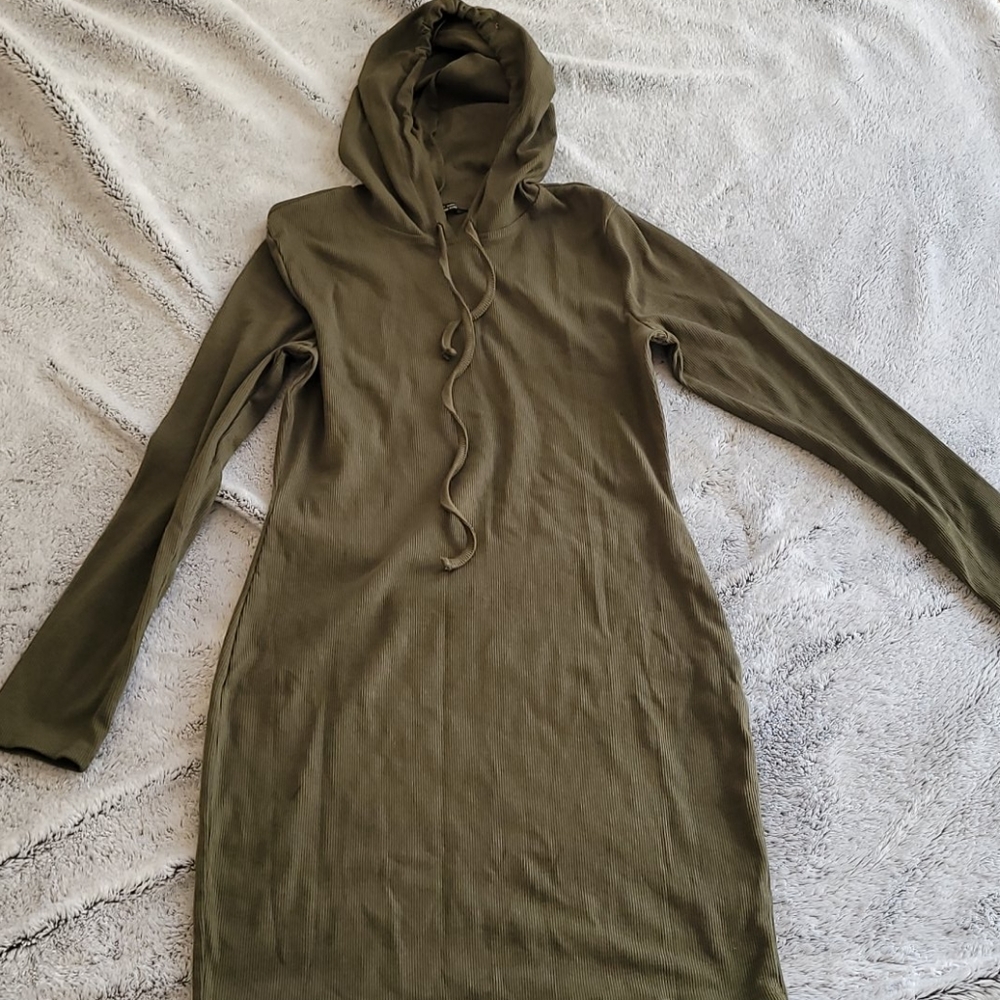 Hooded sweater dress